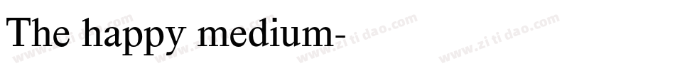 The happy medium字体转换